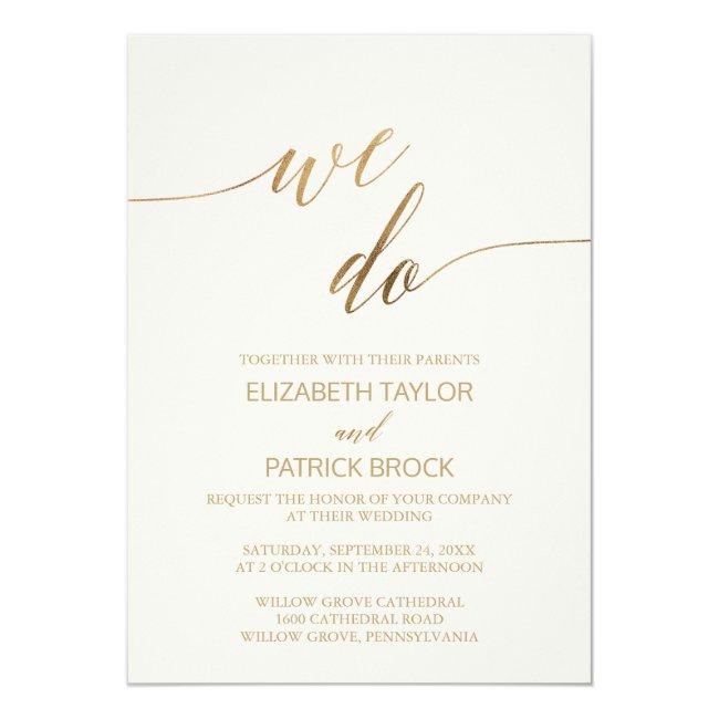 Elegant Gold Calligraphy | Ivory We Do Wedding