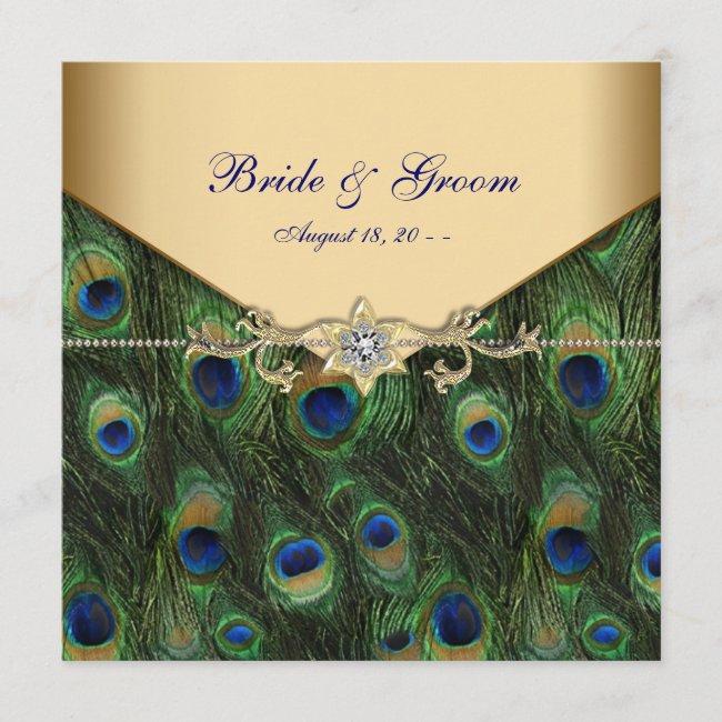 Elegant Gold Peacock Wedding