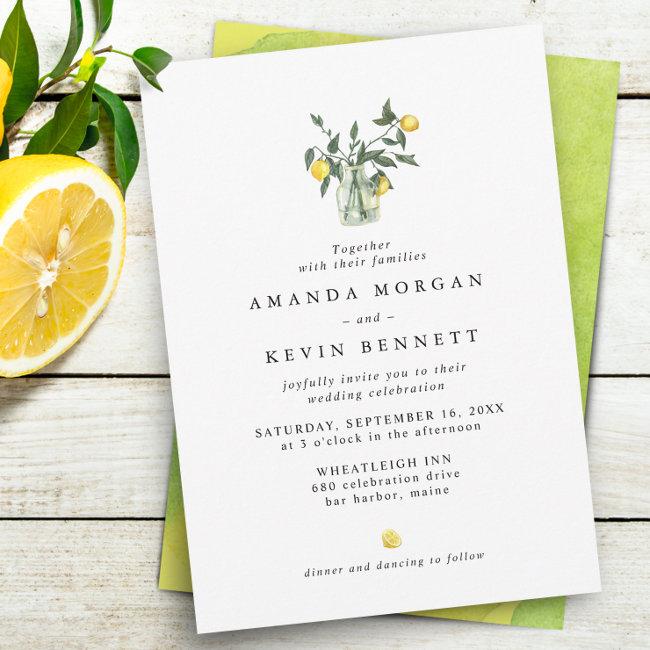 Elegant Lemon Citrus Arrangement Wedding