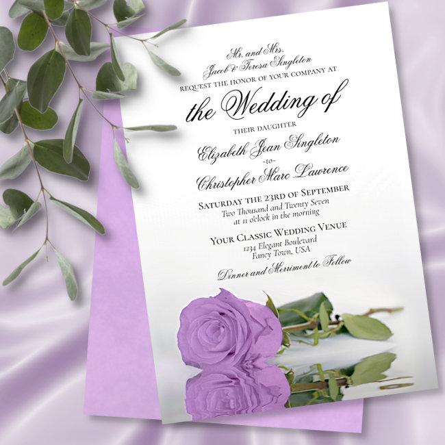 Elegant Lilac Purple Rose Formal Wedding
