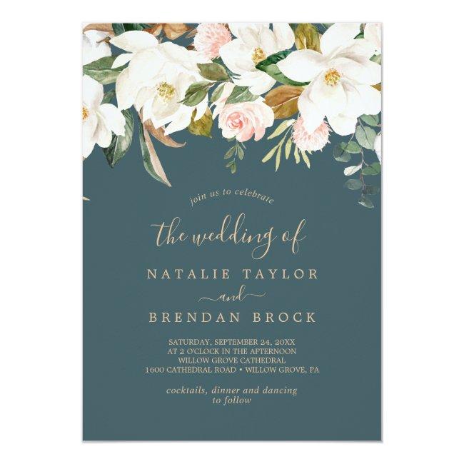 Elegant Magnolia | Teal And White The Wedding Of