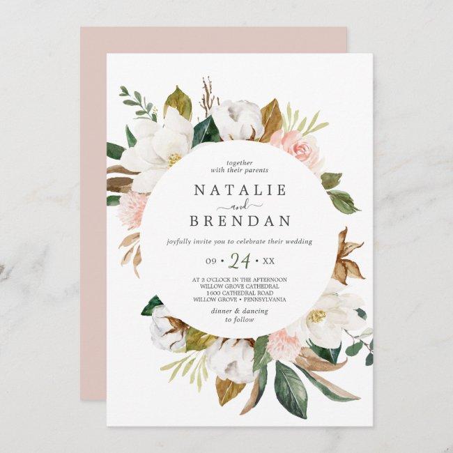 Elegant Magnolia | White And Blush Casual Wedding
