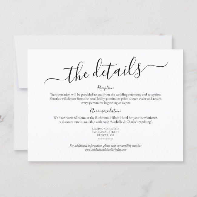 Elegant Minimalist Simple Wedding Details