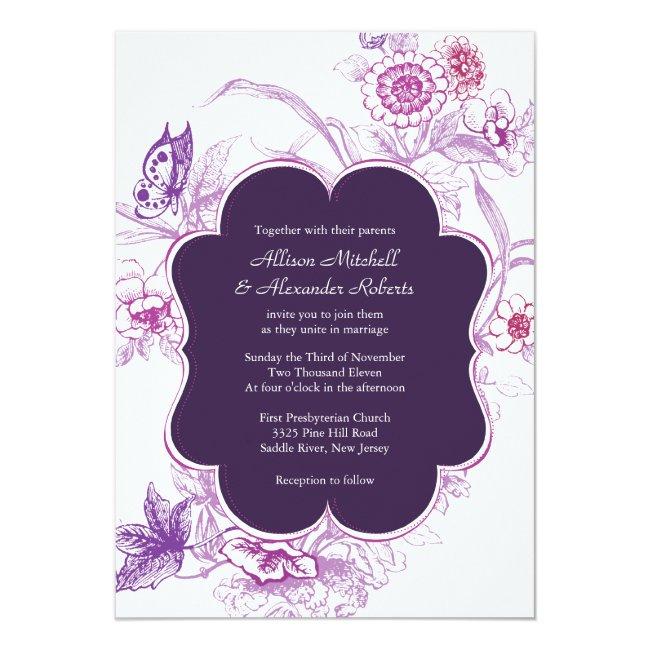Elegant Purple Butterfly Wedding