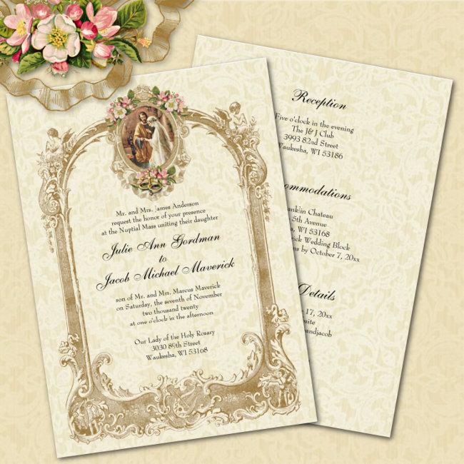 Elegant Traditional Catholic Wedding & Reception
