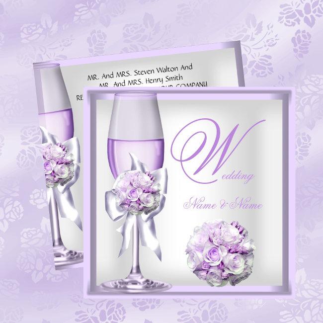 Elegant Wedding Lavender Purple Lilac Champagne 2
