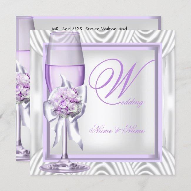 Elegant Wedding Lavender Purple Lilac Champagne