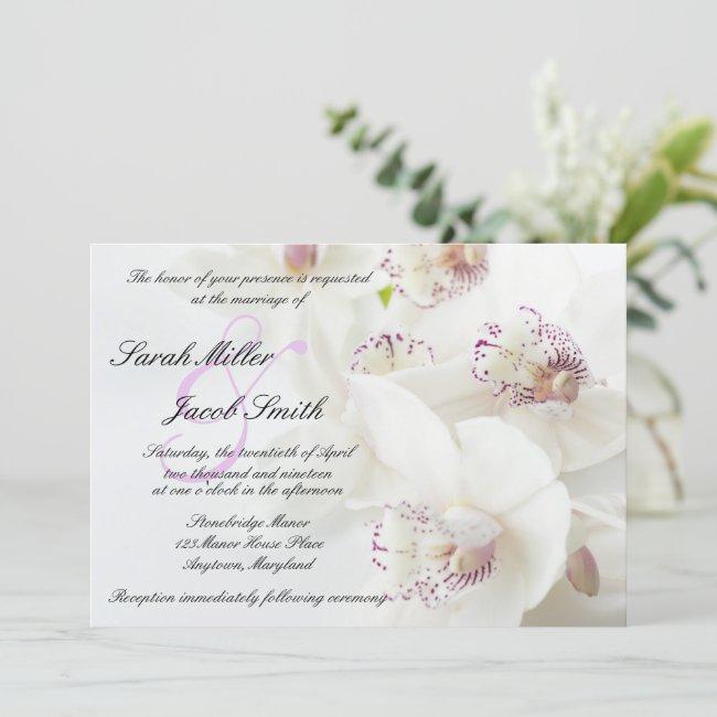 Elegant White & Purple Orchids Wedding