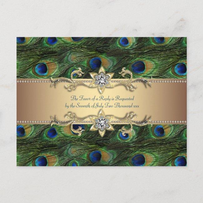 Emerald Green Gold Royal Indian Peacock Wedding  Post