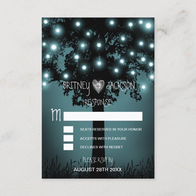 Enchanted Forest Rustic Tree Wedding Rsvp
