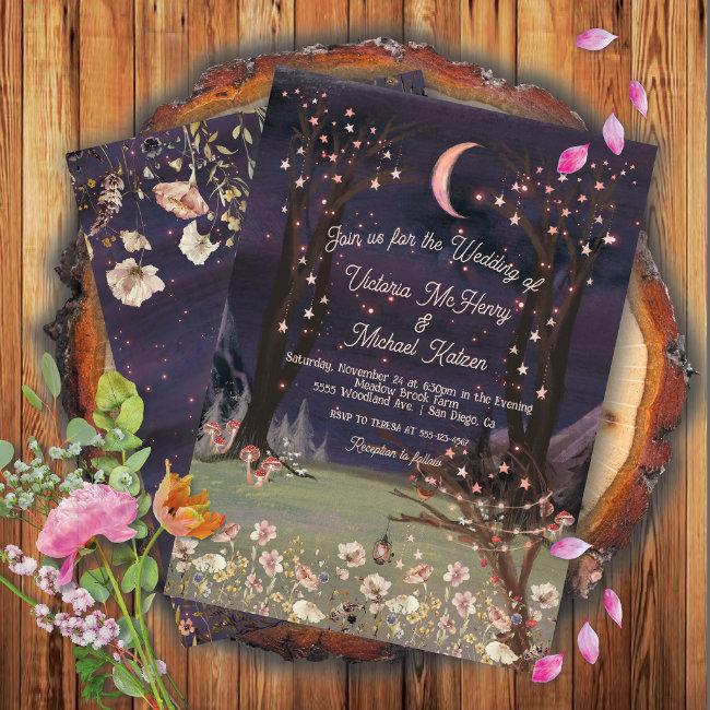 Enchanted Moonlight Floral Forest Wedding