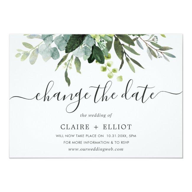 Eucalyptus Green Foliage Change The Date Wedding