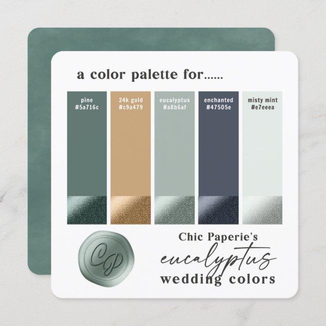 Eucalyptus Green Summer Wedding Color Palette