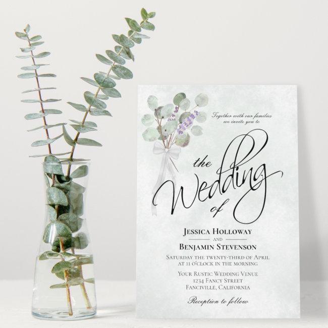 Eucalyptus & Lavender Bouquet Rustic Boho Wedding