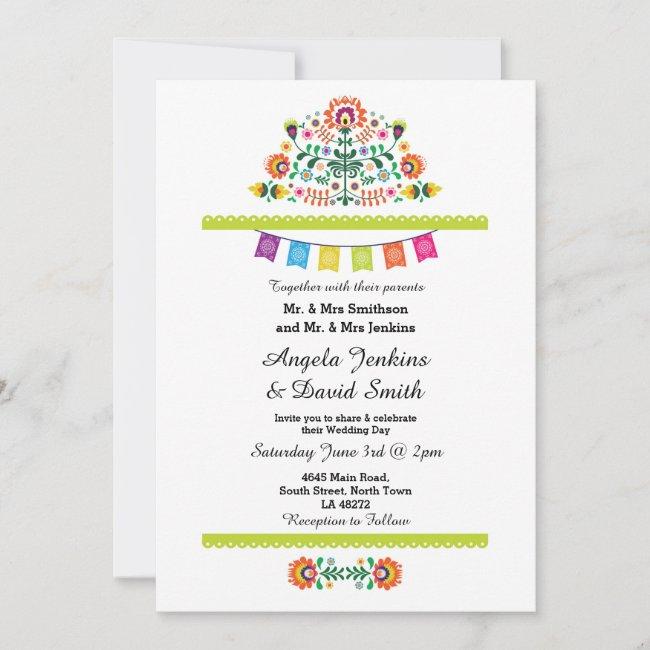 Fiesta Mexican Wedding Party Colorful