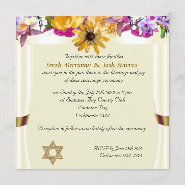 Floral Canopy Jewish Wedding
