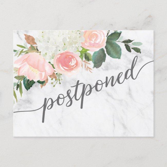 Floral Postponed Wedding Announcement Post