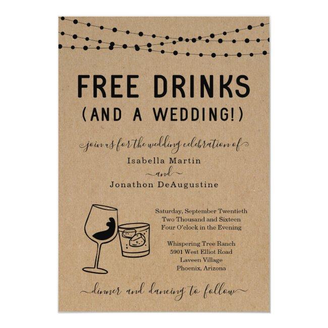 Funny Free Drinks And A Wedding