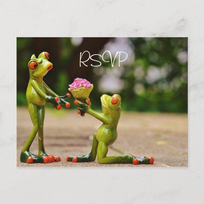 Funny Frogs Wedding Rsvp With Photo  Post