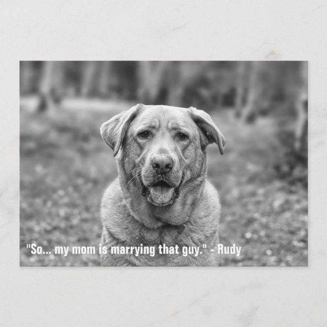Funny Pet Save The Date Engagement Announcement