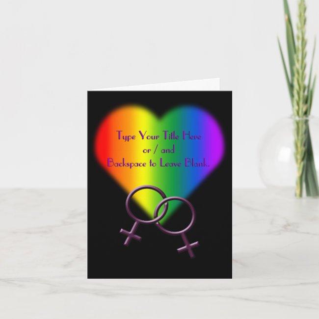 Gay Pride  Personalized Rainbow Love