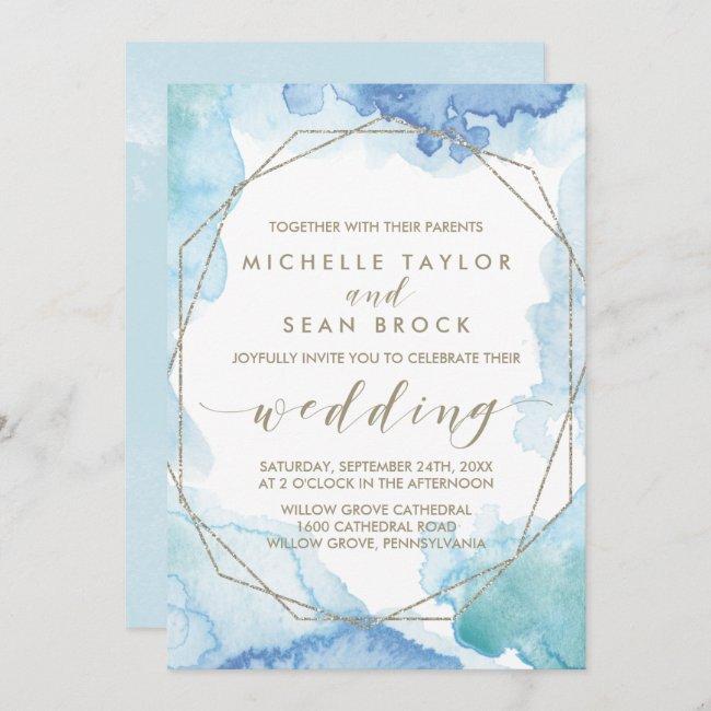 Geometric Watercolor All In One Wedding