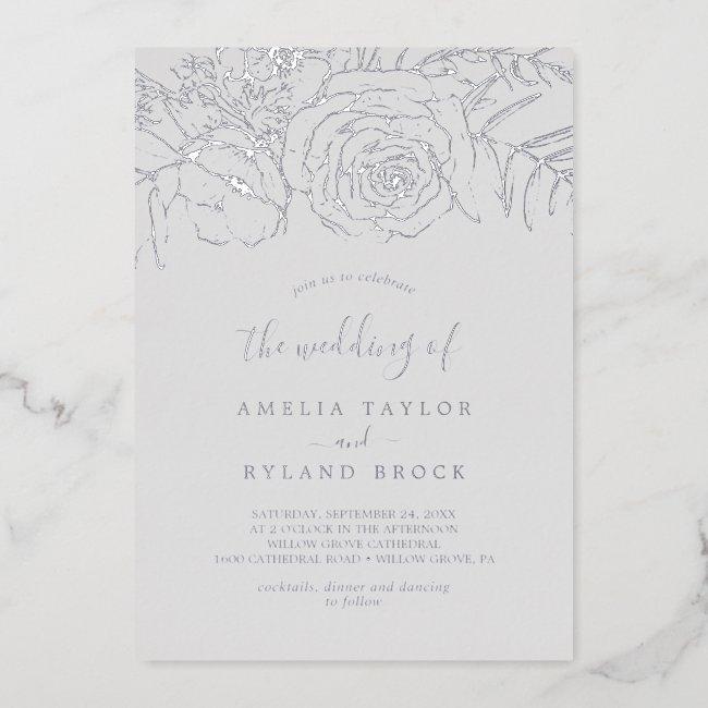 Gilded Floral | Silver Foil Gray The Wedding Of Foil