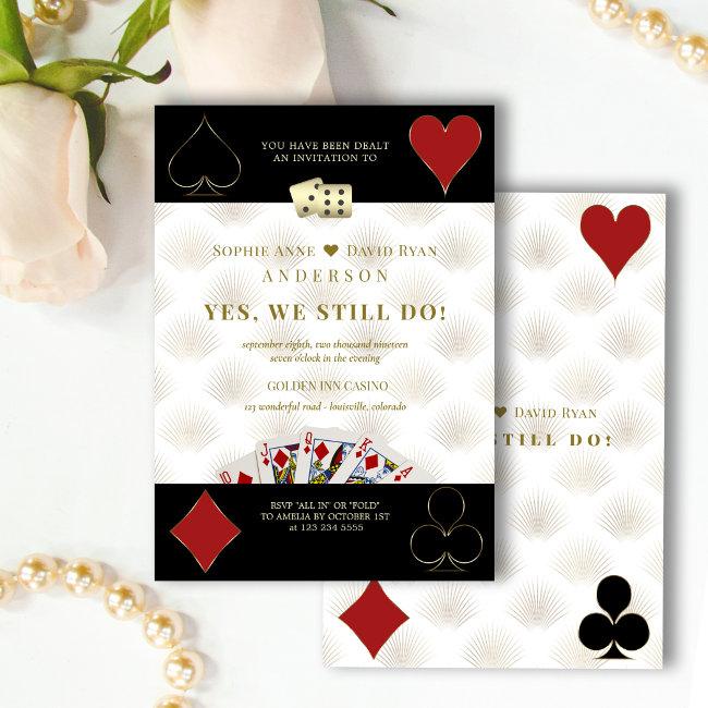 Glam Casino Royale Vegas Poker Vows Renewal