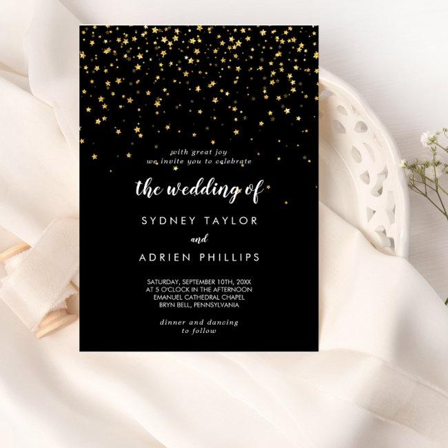 Gold Confetti | Black The Wedding Of