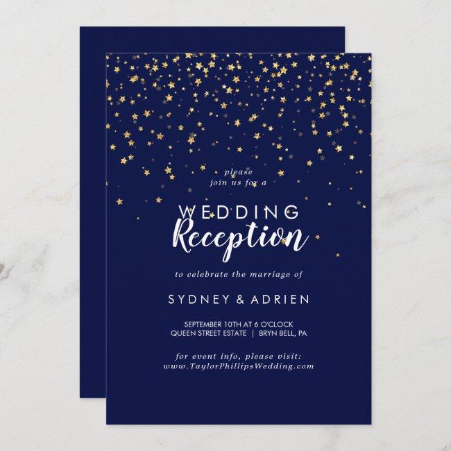 Gold Confetti | Navy Wedding Reception Only