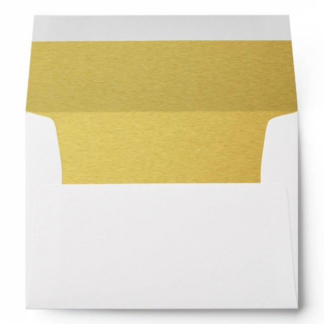 Gold Lined Envelope For Wedding