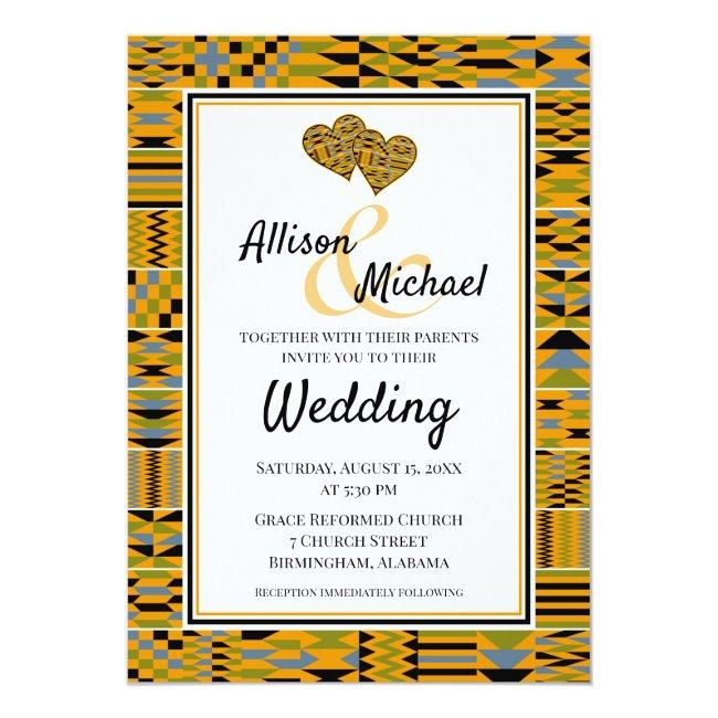 Golden African Kente K46 Wedding