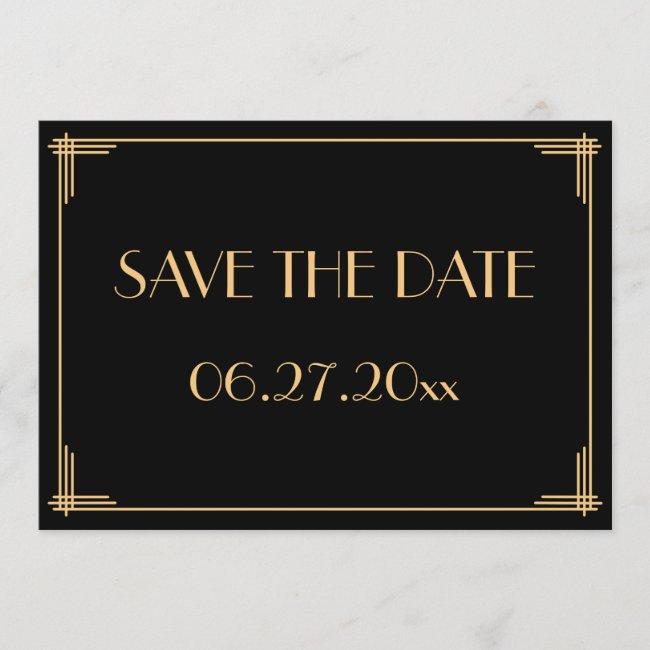 Great Gatsby Art Deco Wedding Save The Date