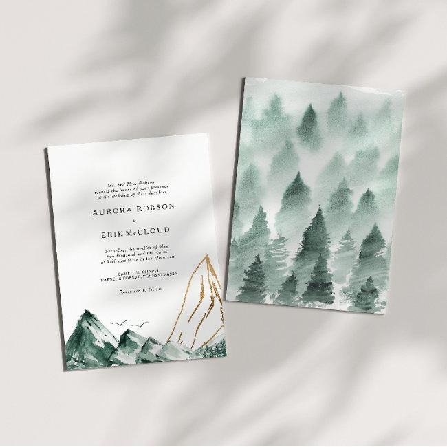 Green And Gold Mountain Wedding