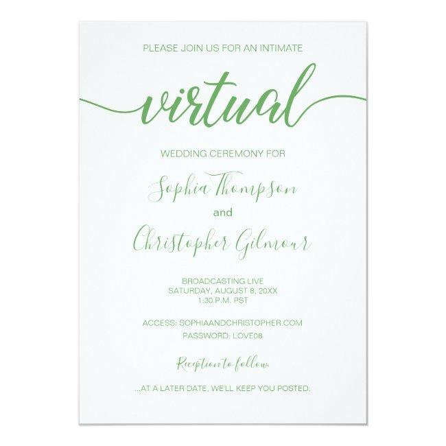 Green Chic Custom Virtual Wedding