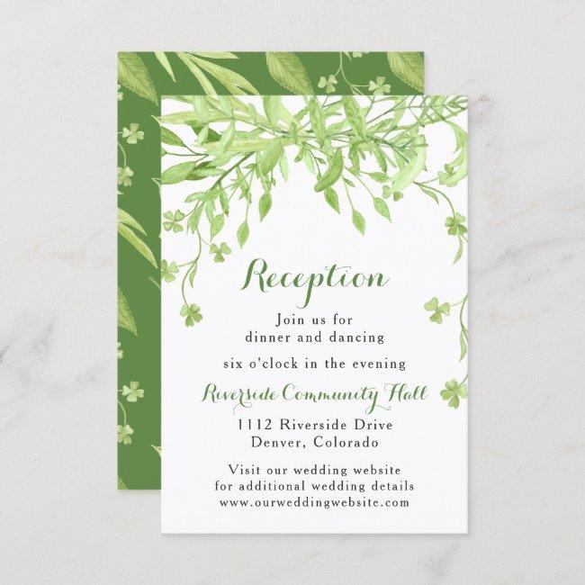 Greenery Clover Floral Wedding Reception