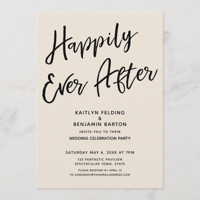 Happily Ever After Casual Post-wedding Party Cream