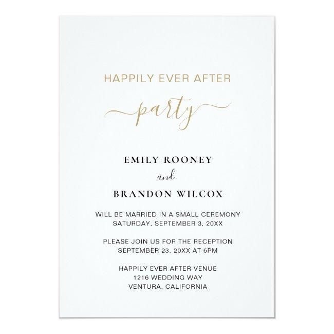 Happily Ever After Party Gold Wedding Reception