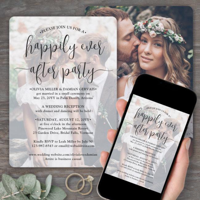 Happily Ever After Party Photo Wedding Reception