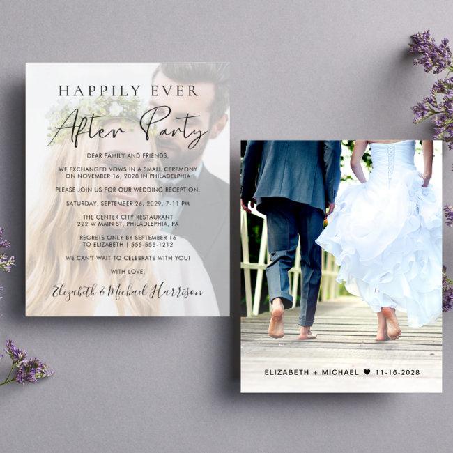 Happily Ever After Photo Overlay Wedding Reception
