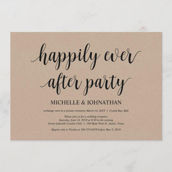 Happily Ever After, Wedding Elopement Invites