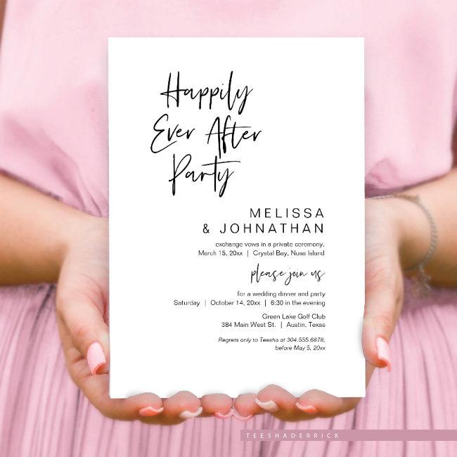 Happily Ever After, Wedding Elopement Party