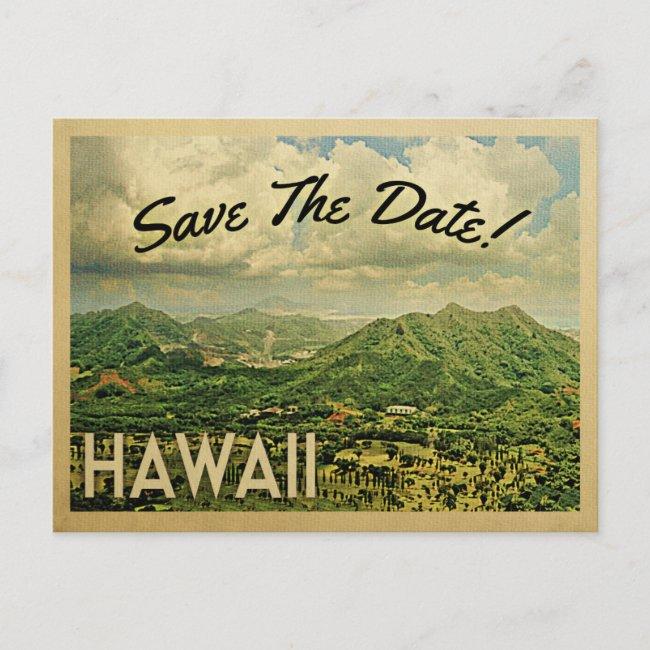 Hawaii Save The Date Vintage Post