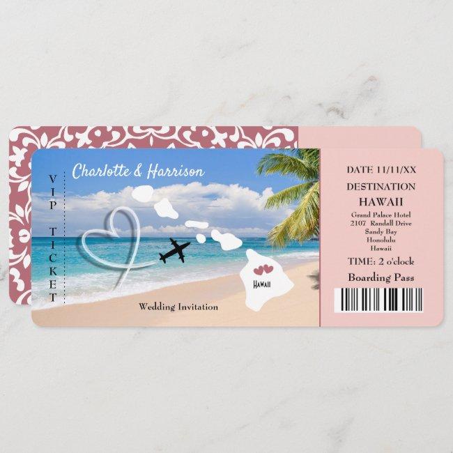 Hawaii Wedding Destination Ticket Pass