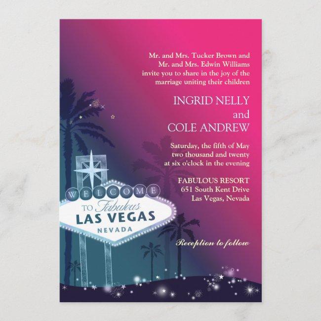 Hot Pink Las Vegas Nevada Wedding