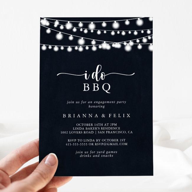 I Do Bbq Rustic String Lights Engagement Party