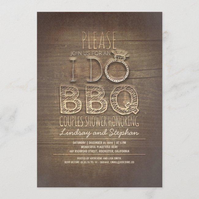 I Do Bbq Wooden Couples Shower