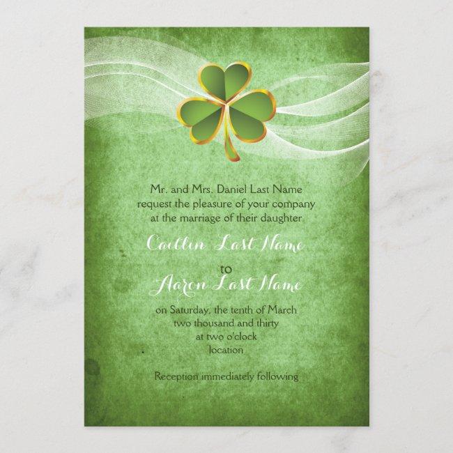 Irish Clover Green Saint Patrick’s Day Wedding
