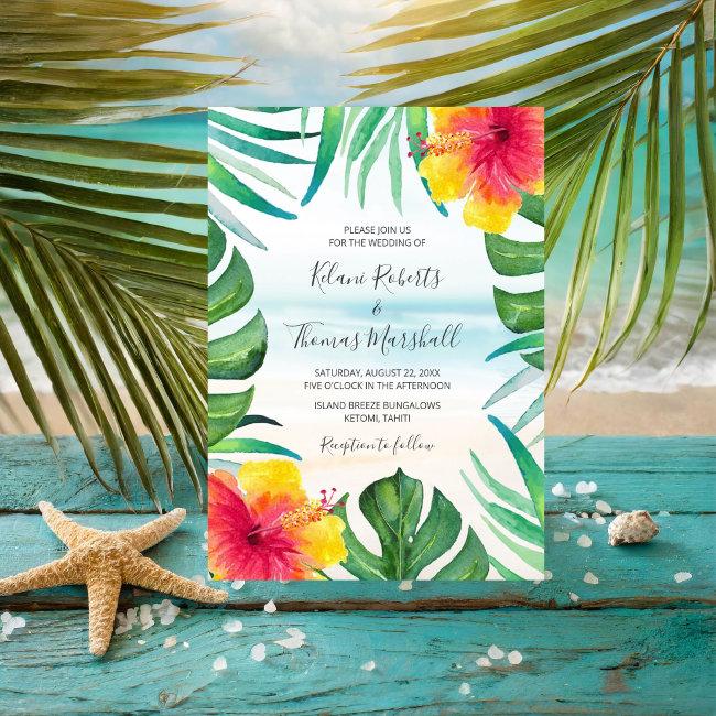 Island Breeze | Tropical Beach Watercolor Wedding