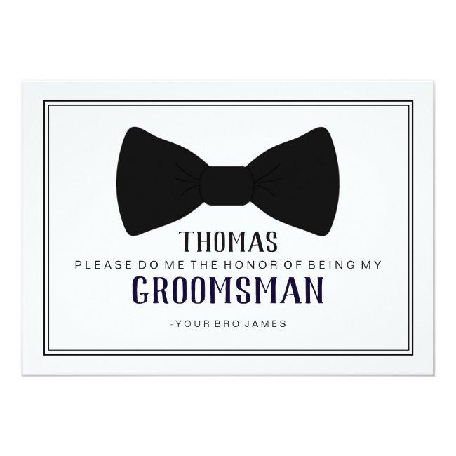 It's Time To Suit Up Groomsman - Black Tie Blue